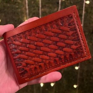 Handmade Tooled leather wallet